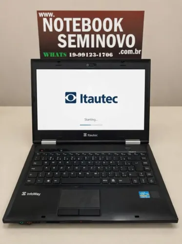 Notebook Itautec N8765 Funcionando com detalhes
