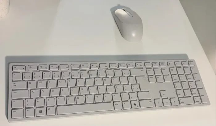 Mouse e teclado dell branco