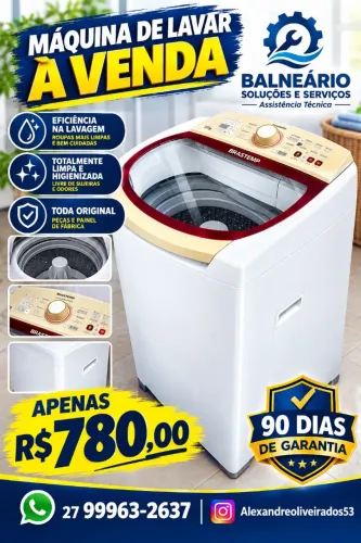 Vendo máquina de lavar seminova Brastemp 11kg em perfeito estado e 90 dias de garantia 
