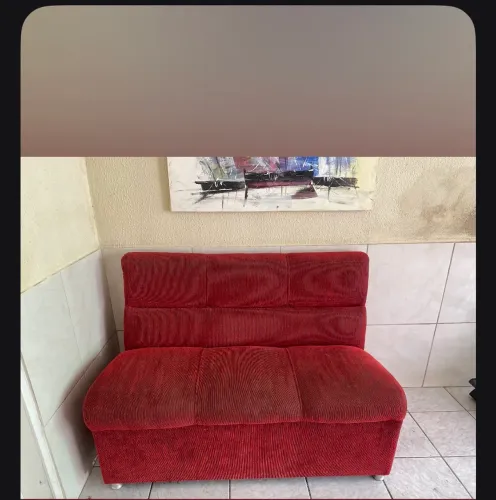 Vendo sofá namoradeira vermelho