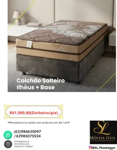 Base com colchão Solteiro