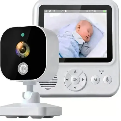 Baba Eletronica Digital Com Video Monitor Colorido Lcd Visão Noturna