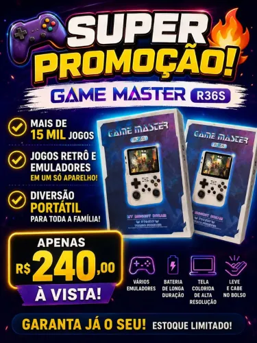 Game portátil R36S promoção 