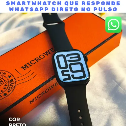 Smartwatch W10 Pro Mini AMOLED Faz Ligações + WhatsApp (Android/iPhone)