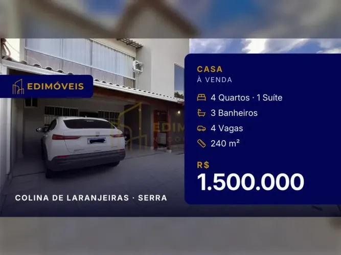 Seu novo lar em Colina de Laranjeiras 4 quartos e área gourmet incrível!