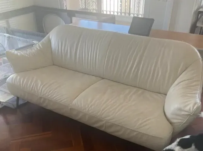 Sofá Natuzzi Editions - couro verdadeiro, excelente estado