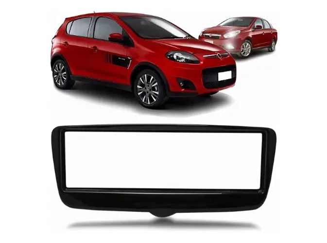 Moldura Acabamento Painel MP3 1din Fiat Pálio Grande Siena 2011 até 2018 Rádio Som