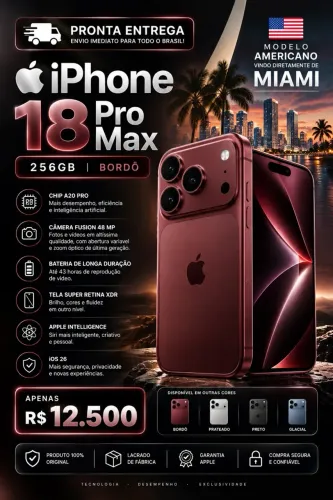 iPhone 18 Pro Max, 256GB, Americano, LL/A 