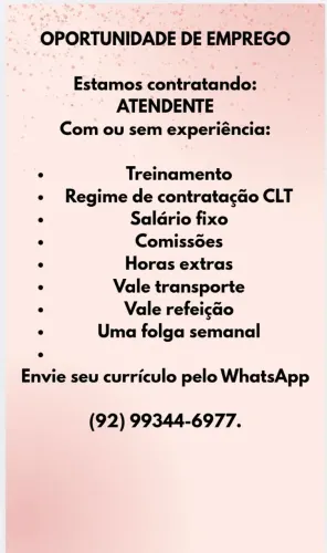 Oportunidade de emprego