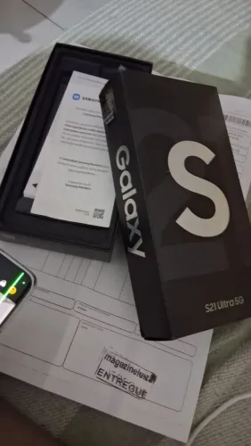 S21 ultra 5g 256gb caixa e nota fiscal 