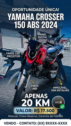 MOTO CROSSER ( tipo Bros) 2024 apenas 20 mil KM