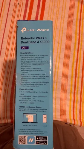 Roteador TP-Link Aginet EX511 Wi-Fi 6 AX3000 Gigabit - Novo / Lacrado