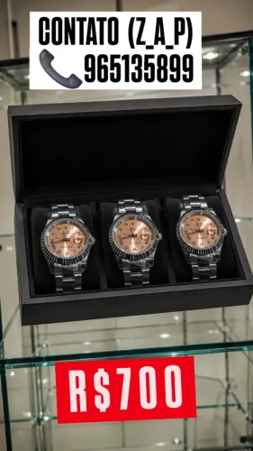 Relógio ROLEX DATEJUST AUTOMÁTICO  - SALMÃO NUMERAIS ROMANOS