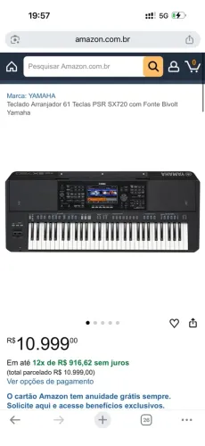 TECLADO YAMAHA PSR SX720 NOVO LACRADO