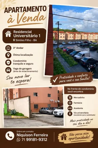 Apartamento Universitário 1 Simões Filho BA