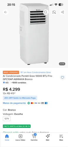 AR CONDICIONADO PORTÁTIL LACRADO