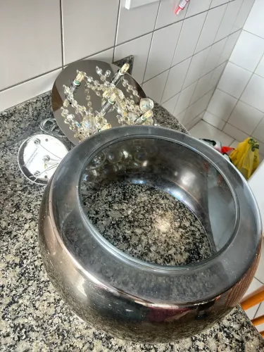 Lustre pendente bacia cristal