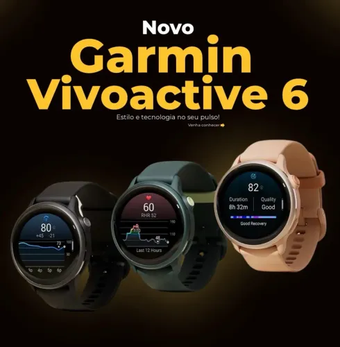 GARMIN VIVO ACTIVE 6 LACRADO | LOJA FÍSICA BH | 1 ANO DE GARANTIA