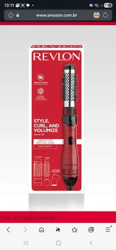 Kit escova Revlon secar, ondular e dar volume 110v