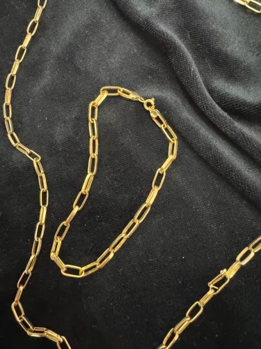 Corrente e Pulseira de ouro 18k procedência garantia eterna