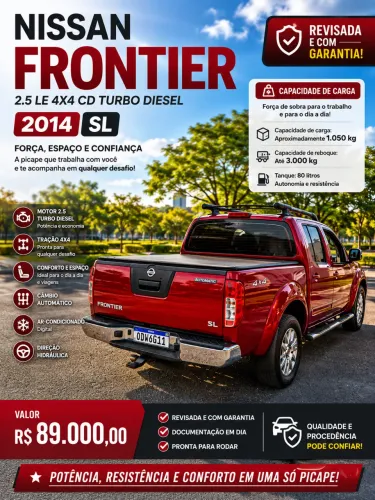 Nissan Frontier SL CD 4X4 2.5tb Diesel AUT 2014