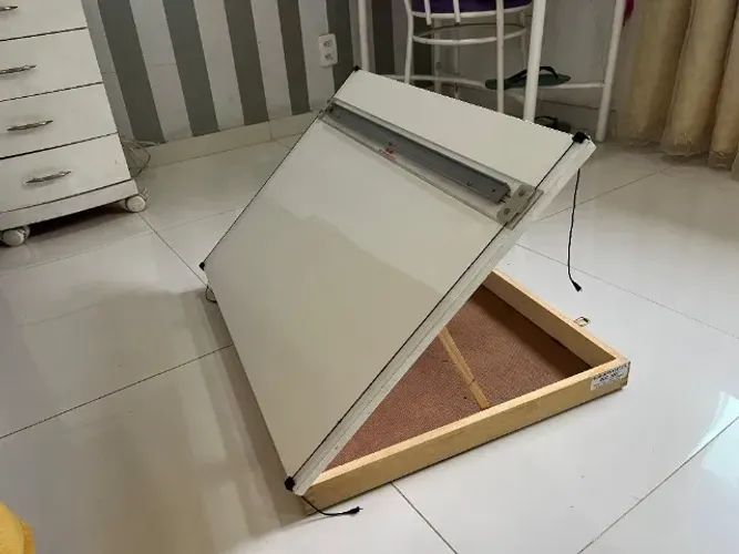 Prancheta Portátil Desenho/Arquitetura A2 + Régua Paralela - Trident