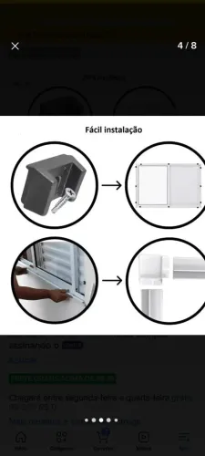 Guarnição para vitro em alumínio branco 60x60