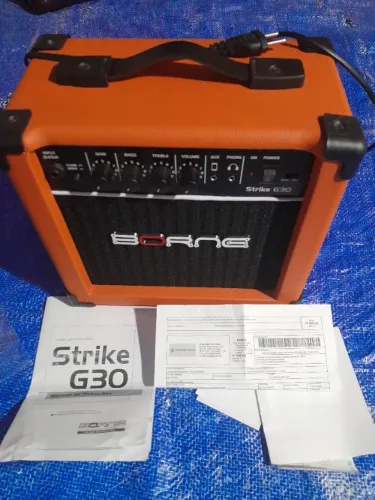 Amplificador Cubo Guitarra G30 Laranja Borne C/ Distorção
