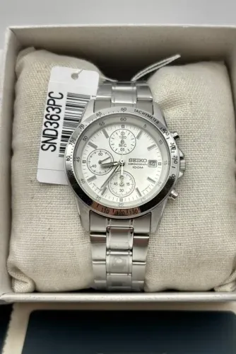 Relógio Seiko SND363P1 Cronógrafo Masculino Aço Inox Novo