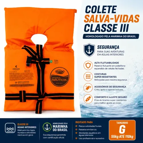 COLETE SALVA-VIDAS CLASSE III ? 37% OFF!