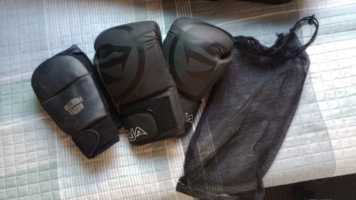 Kit Boxe Completo NAZA + Manoplas Rudel Fighters - Treino Profissional