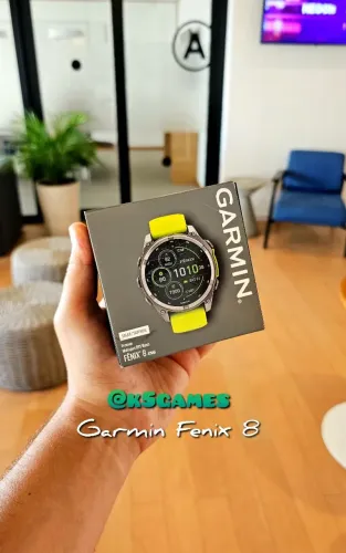 Garmin Fenix 8 Solar Sapphire 47m - Amarelo Lacrado - COMPRA SEGURA ABC SP 