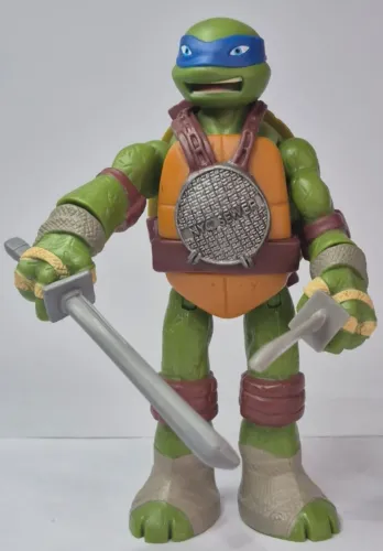 Boneco Tartarugas Ninja Leonardo Hand-To-Hand Fighters Playmates 2014 - 100% Completo 