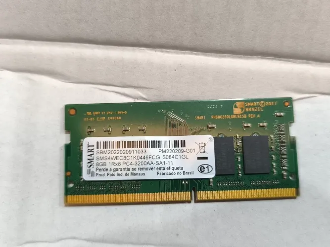 Memória RAM DDR4 8GB 3200MHz SMART Para Notebook