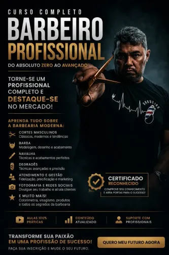 Curso de Barbeiro profissional - COMPLETO