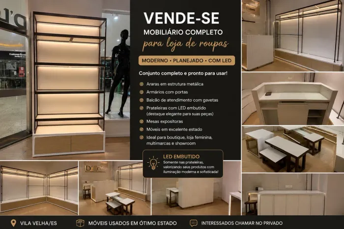 IMPERDÍVEL- Mobiliario completo pra loja