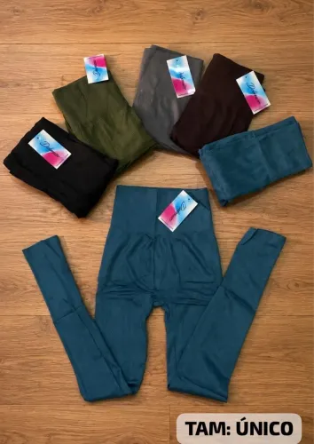 Calça legging canelada