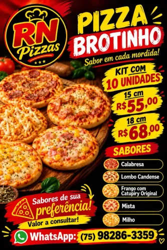 Pizza brotinho por encomendas
