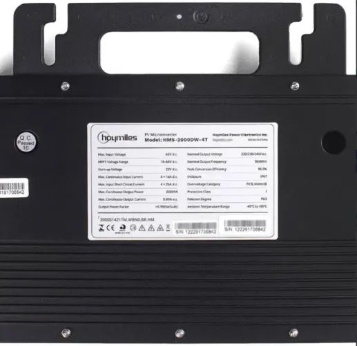 Micro Inversor Solar Hoymiles 2kw Hms-2000dw-4t Wifi 2mppt