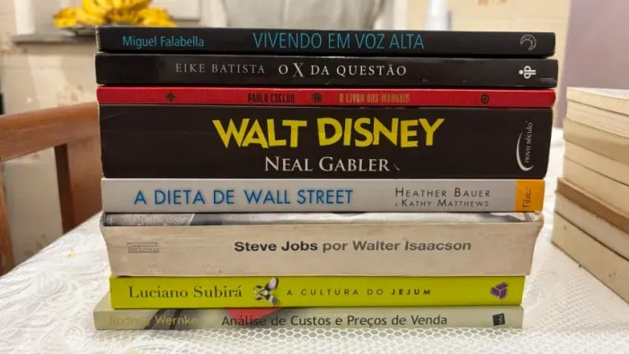 DESAPEGO! LOTE COM 16 LIVROS ? STEVE JOBS, 1984, PAULO COELHO, DISNEY E MAIS
