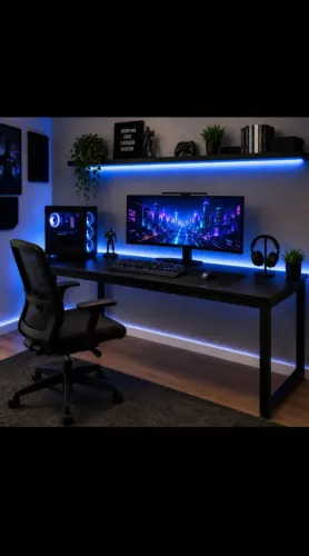 Mesa Para Pc Gamer Industrial 150cm Com Estrutura Em Aço