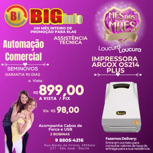 Impressora Termica Argox OS214 / Plus