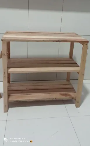 Móvel Sapateira mesa de Apoio com três compartimentos 