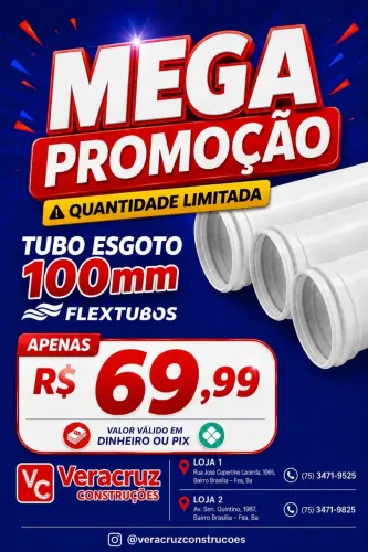 Tubo pvc esgoto 100mm