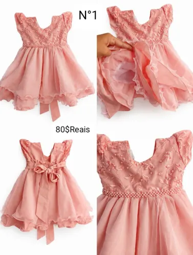 Vestidos pra bebê de até 6 meses