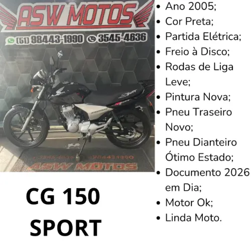 CG 150 SPORT 2005 Preta