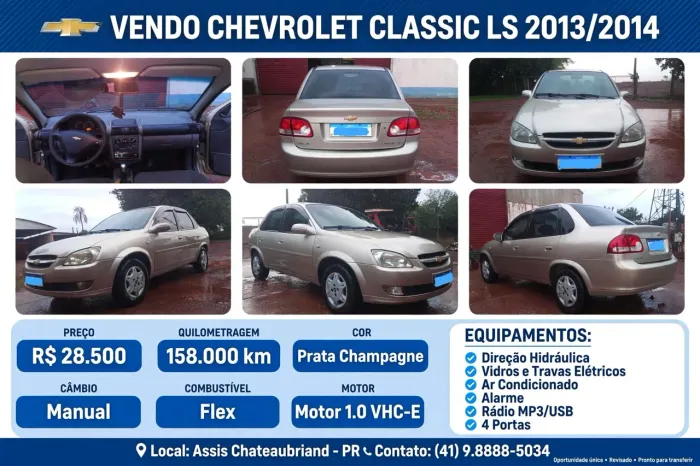 Chevrolet Classic Life/ls 1.0 VHC Flexp. 4P 2014