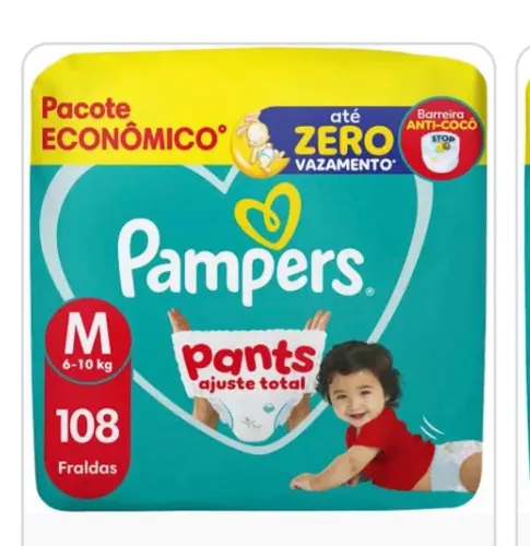Fraldas M na promoção 