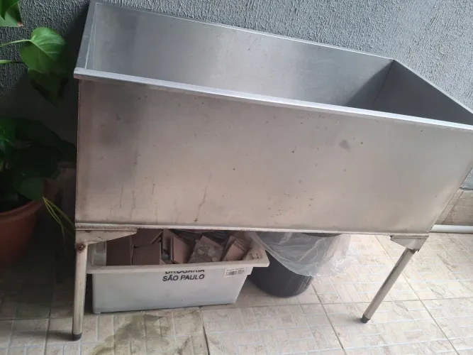 Banheira de inox para pet shop
