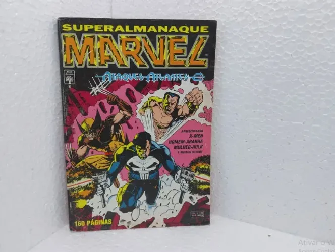 Gibi HQ Superalmanaque Marvel (8 E 9) Ataques Atlantis | Abril Jovem 1993 |